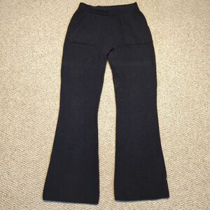 Athleta Felicity Cozy Pant Small Tall Black Ribbed Lounge Cashmere Blend Pockets